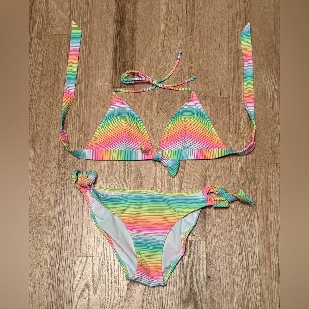 NWOT Victoria's Secret Multicolor Removable Padded Bikini Swimwear Sz S/P